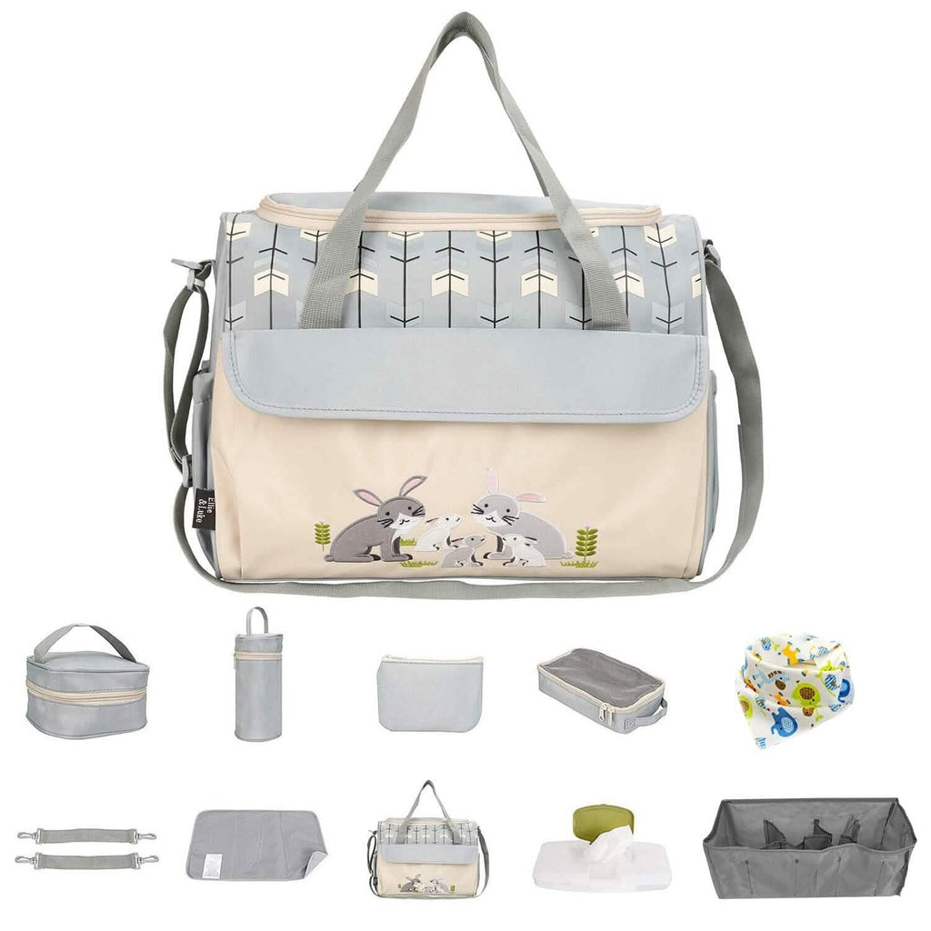 11-Piece Set: Multifunctional Diaper Handbags with Food Bag