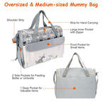 11-Piece Set: Multifunctional Diaper Handbags with Food Bag