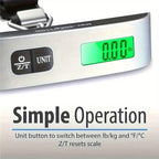 110lb/50kg Capacity Digital Luggage Scale with LCD Display