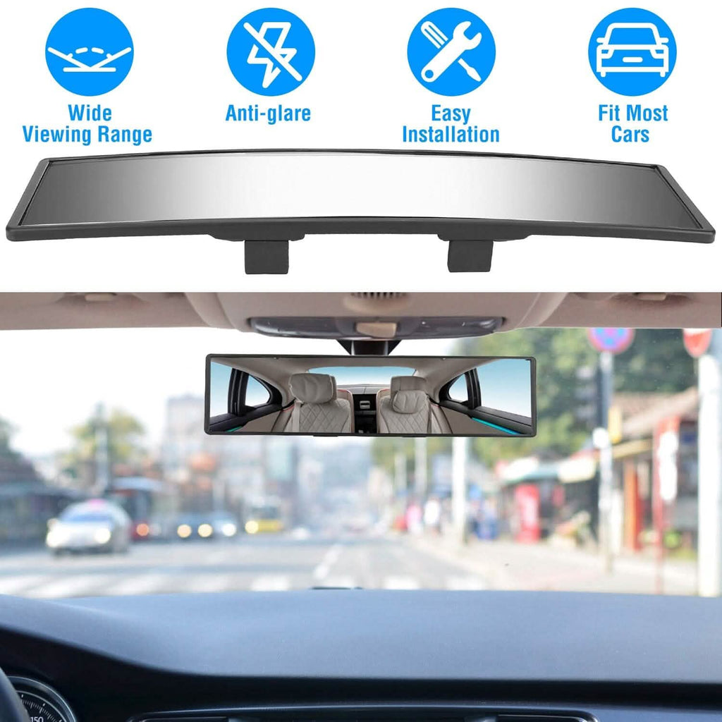 11.4-Inch Interior Clip-On Curve Car Rearview Mirror