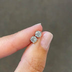1/2 Ct TW Real Natural Round-Cut Diamond Solitaire 14K Gold Stud Earrings