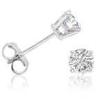 1/2 Ct TW Real Natural Round-Cut Diamond Solitaire 14K Gold Stud Earrings