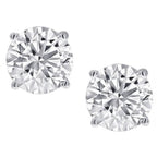 1/2 Ct TW Real Natural Round-Cut Diamond Solitaire 14K Gold Stud Earrings