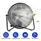 12" Floor Fan Copper Motor High-Velocity with 3 Adjustable Speeds