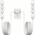 12-Foot Long Extension Cord Power Strip with 6 Feet on Each Side 13A 125V 1625W
