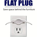 12-Foot Long Extension Cord Power Strip with 6 Feet on Each Side 13A 125V 1625W