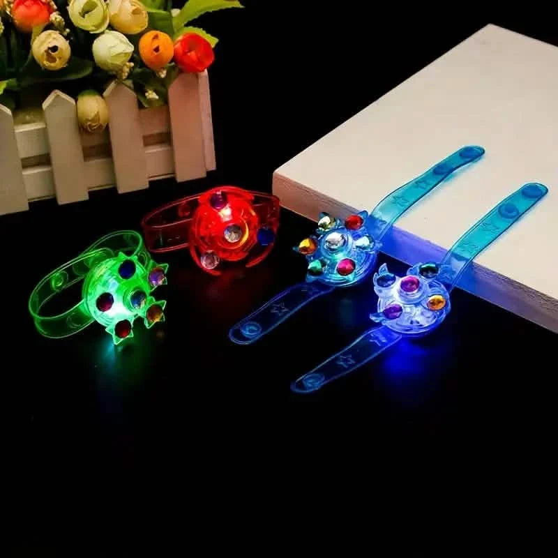 12-Pack: LED Cartoon Spinning Fidget Wristband