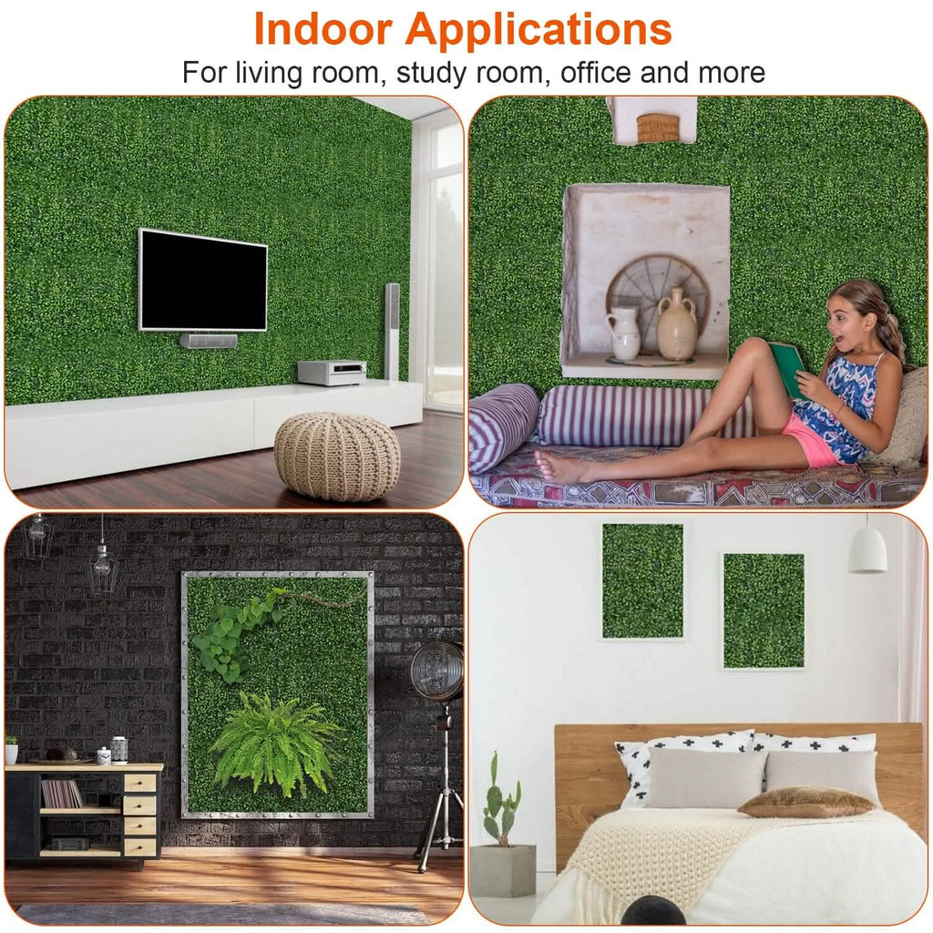 12-Piece: Artificial Boxwood Plant Grass