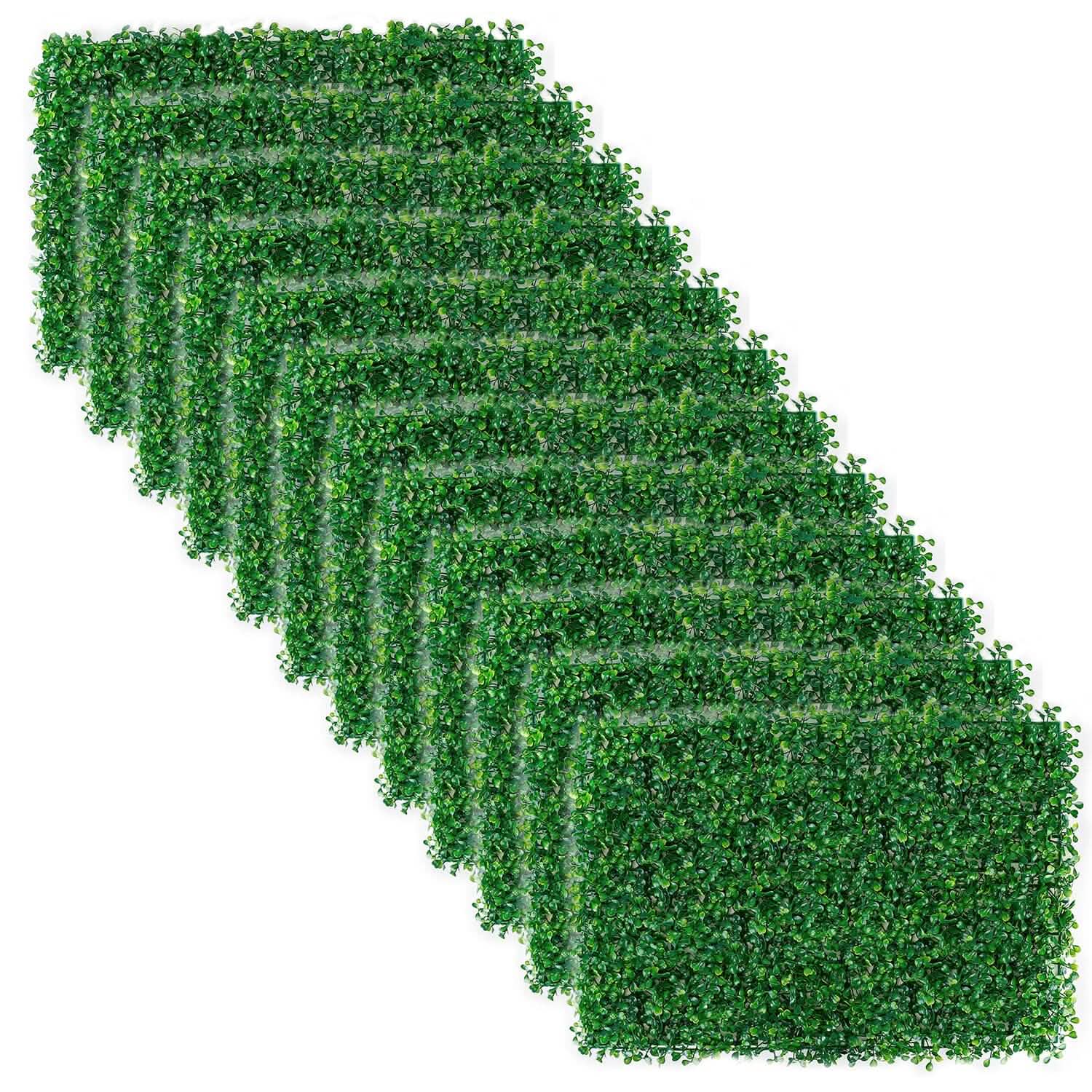 12-Piece: Artificial Boxwood Plant Grass