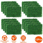 12-Piece: Artificial Boxwood Plant Grass