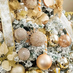 12-Piece Set:  Large Sparkling Glittering Sequins Foam Ball Ornaments