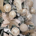12-Piece Set:  Large Sparkling Glittering Sequins Foam Ball Ornaments