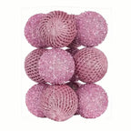 12-Piece Set:  Large Sparkling Glittering Sequins Foam Ball Ornaments