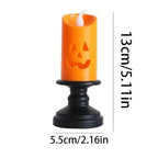 12-Pieces: Halloween LED Pumpkin Chandelier Candles