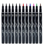 12-Pieces: Luxurious Waterproof Long-Wearing Liquid Eyeliner Set