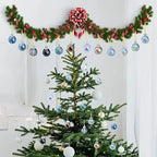 12-Pieces: Multicolor Crystal Glass Christmas Balls Ornaments