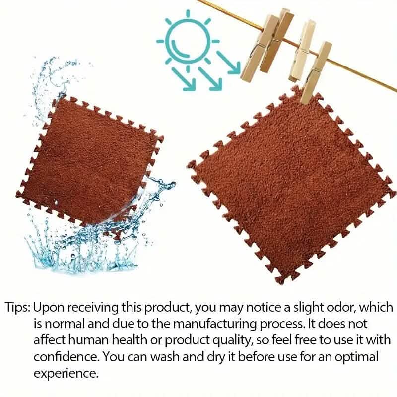 12-Pieces: Patchwork Carpet Full Floor Mat