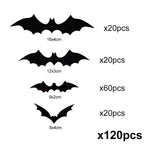3D PVC Halloween Bats Wall Stickers