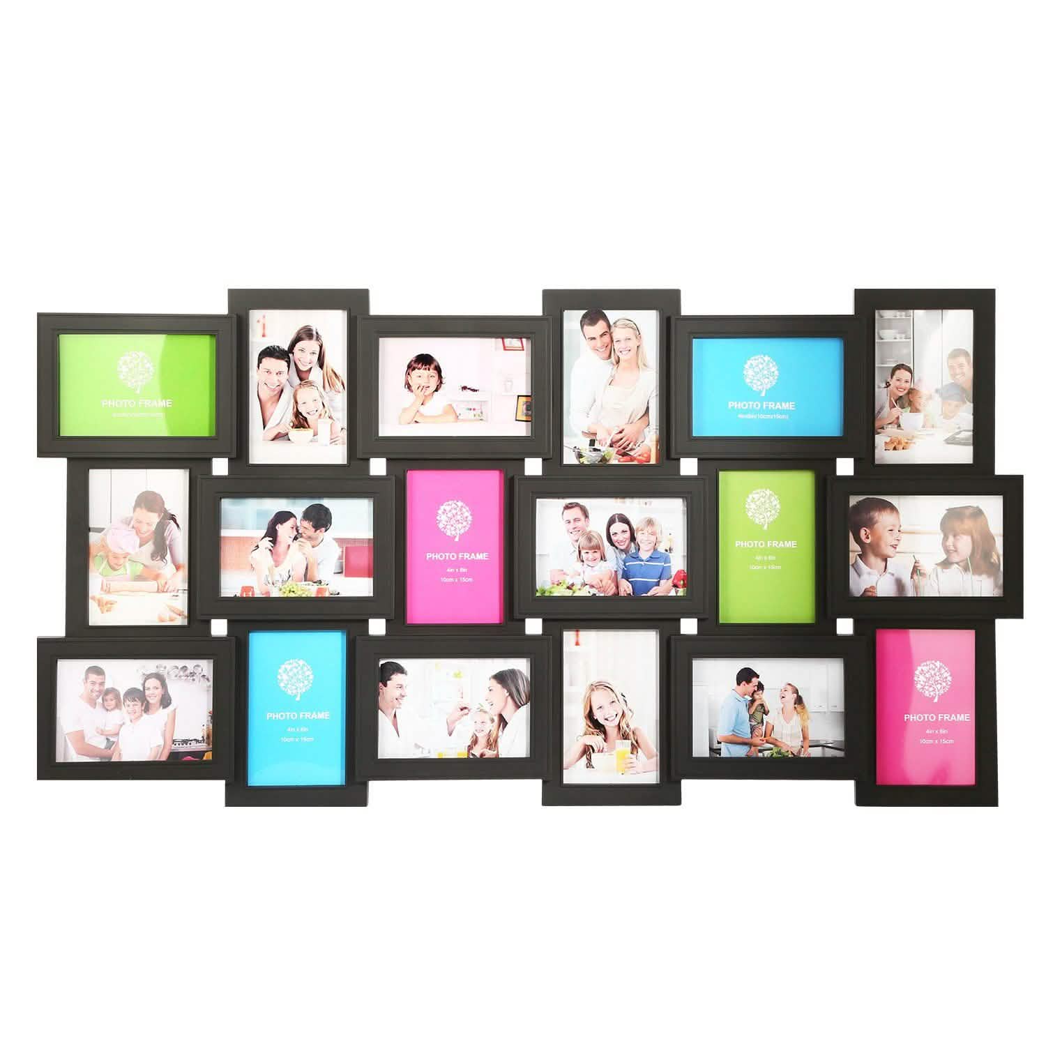12/18 Picture Frames Collage for Photos in 4" x 6" Glass Protection