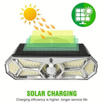 126 LEDs Portable Solar Security Lights, IP65 Waterproof Wireless Exterior Flood Light Detected Light