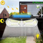 126 LEDs Portable Solar Security Lights, IP65 Waterproof Wireless Exterior Flood Light Detected Light
