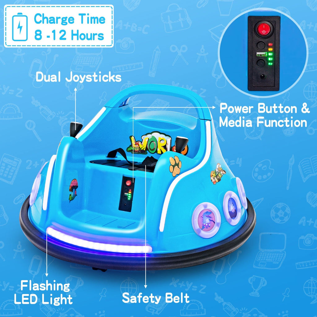 12V Electric Ride On Car with Remote Control and Flashing LED Lights
