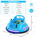 12V Electric Ride On Car with Remote Control and Flashing LED Lights