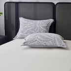 7 Piece Gray Chenille Jacquard Comforter Set