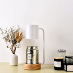 Japanese Minimalist Candle Warmer Lamp | Wooden Base Dimmable Wax Melter