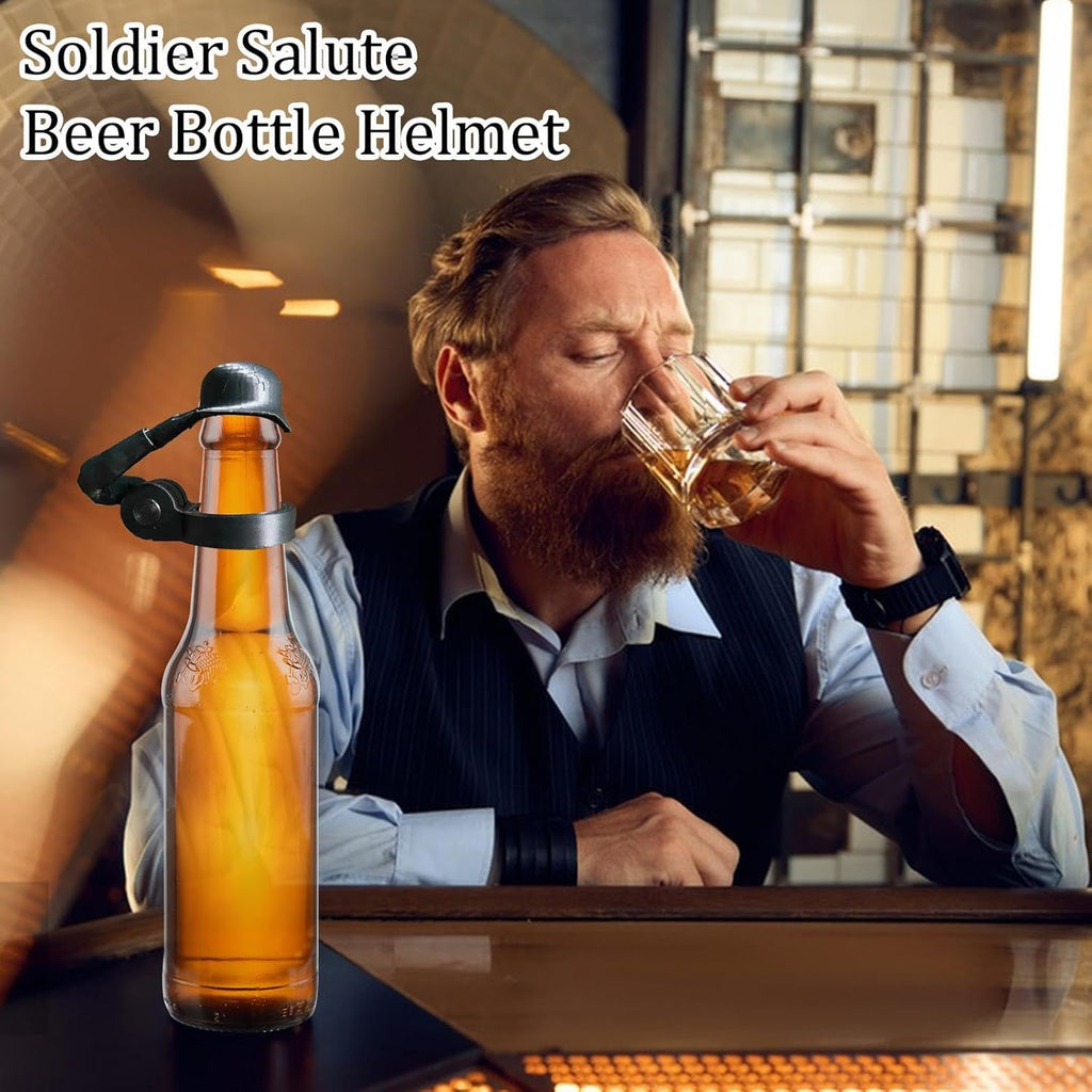 Soldier Salute Themed Reusable Beer Bottle Helmet