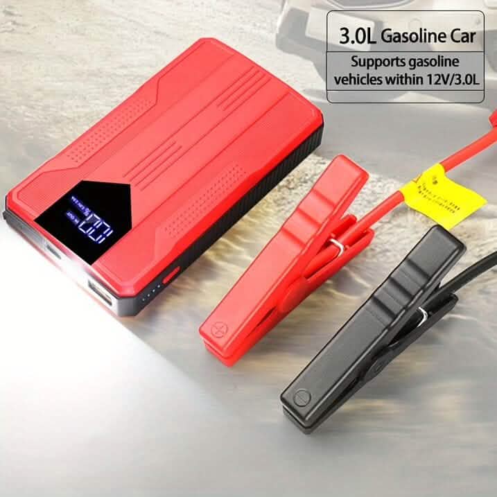 12V Ultra-Portable Car Battery Jump Starter with Advanced Smart Clip & Intuitive LCD Display