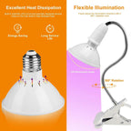 12W LED 360° Rotatable Plant Grow Light with Desk Clip