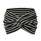 Printed Cross Yoga Headband, Print Hair Band Wide Elastic Hair Band, Twist Knot Headbands