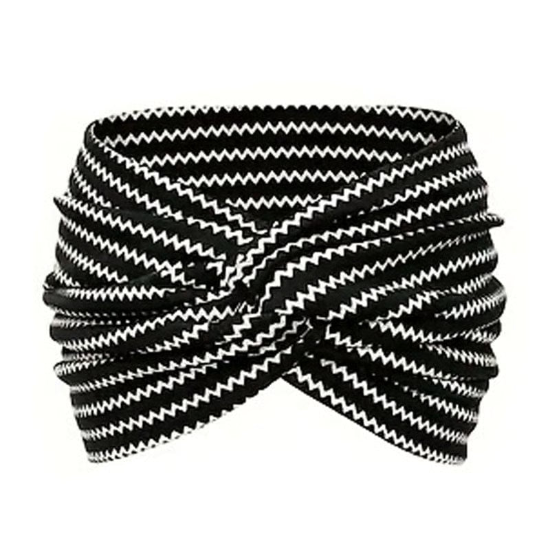 Printed Cross Yoga Headband, Print Hair Band Wide Elastic Hair Band, Twist Knot Headbands