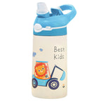 13.50oz. Insulated Stainless Steel Water Bottle Leak-proof with Straw Push Button Lock Switch