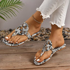 Women's Fashionable Plain Color Slide Sandals, Casual Comfortable Flat Sandals,Boho Casual Sandals