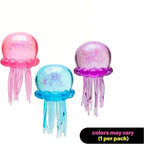 Cute Jellyfish Squishy Toy-Blue, Purple, Pink Glitter Jellyfish Stress Relief Squeeze Toy