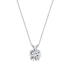 1/4 - 2 Ct T.W. Natural Diamond Solitaire Pendant in 14K White or Yellow Gold