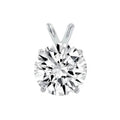 1/4 - 2 Ct T.W. Natural Diamond Solitaire Pendant in 14K White or Yellow Gold