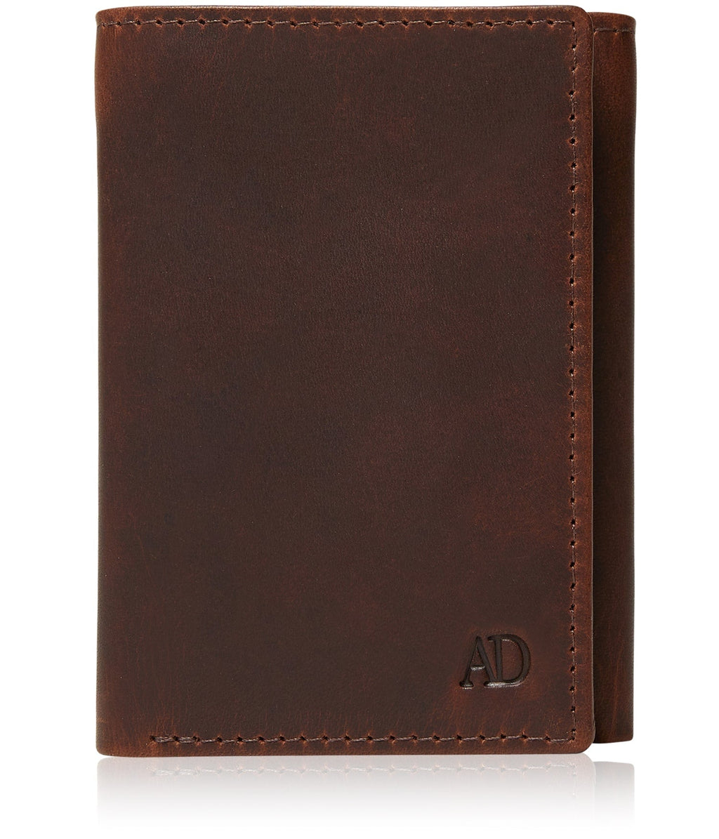 Genuine Leather Trifold Wallet – ID Window, RFID Blocking