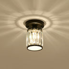 Crystal Foyer Ceiling Light | Modern Semi-Flush Design