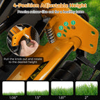 14 Inch Push Lawn Mower with 5 Steel Blades and Grass Catcher Bag