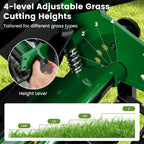 14 Inch Push Lawn Mower with 5 Steel Blades and Grass Catcher Bag
