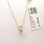 1/4CTTW $4000 Genuine Diamond Solitaire Pendant Necklace 14K Yellow Gold Solid 18"