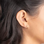 14k Gold Ball Stud Earrings, High Polish Finish Ball Studs