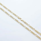 14K Solid Yellow Gold 4mm Figaro Link Chain Necklace