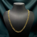 14K Solid Yellow Gold 4mm Figaro Link Chain Necklace