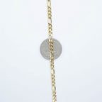 14K Solid Yellow Gold 4mm Figaro Link Chain Necklace