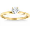 14k Yellow Gold 5/8Ct Round-Cut Solitaire Diamond Engagement Ring High Polished