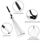 15-Teeth Expanding Stainless Steel Rake